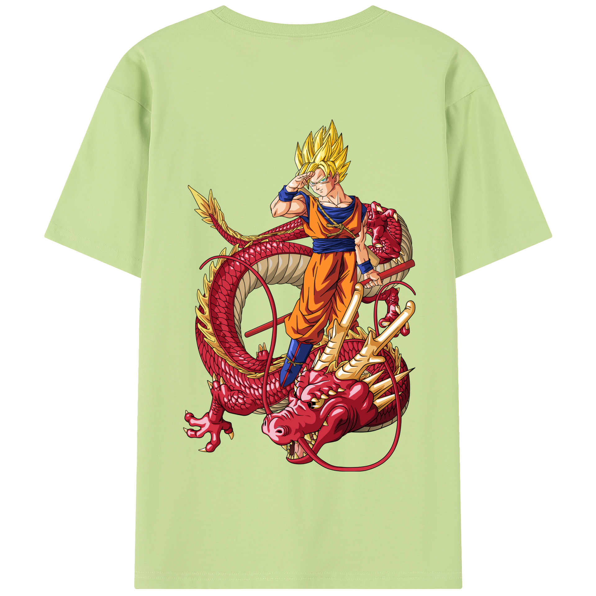 （画像用） ドラゴンボール 孫悟空（そん ごくう）Son Goku カカロット DRAGON BALL Kakarotto 綿100％半袖Tシャツ（背面プリント）